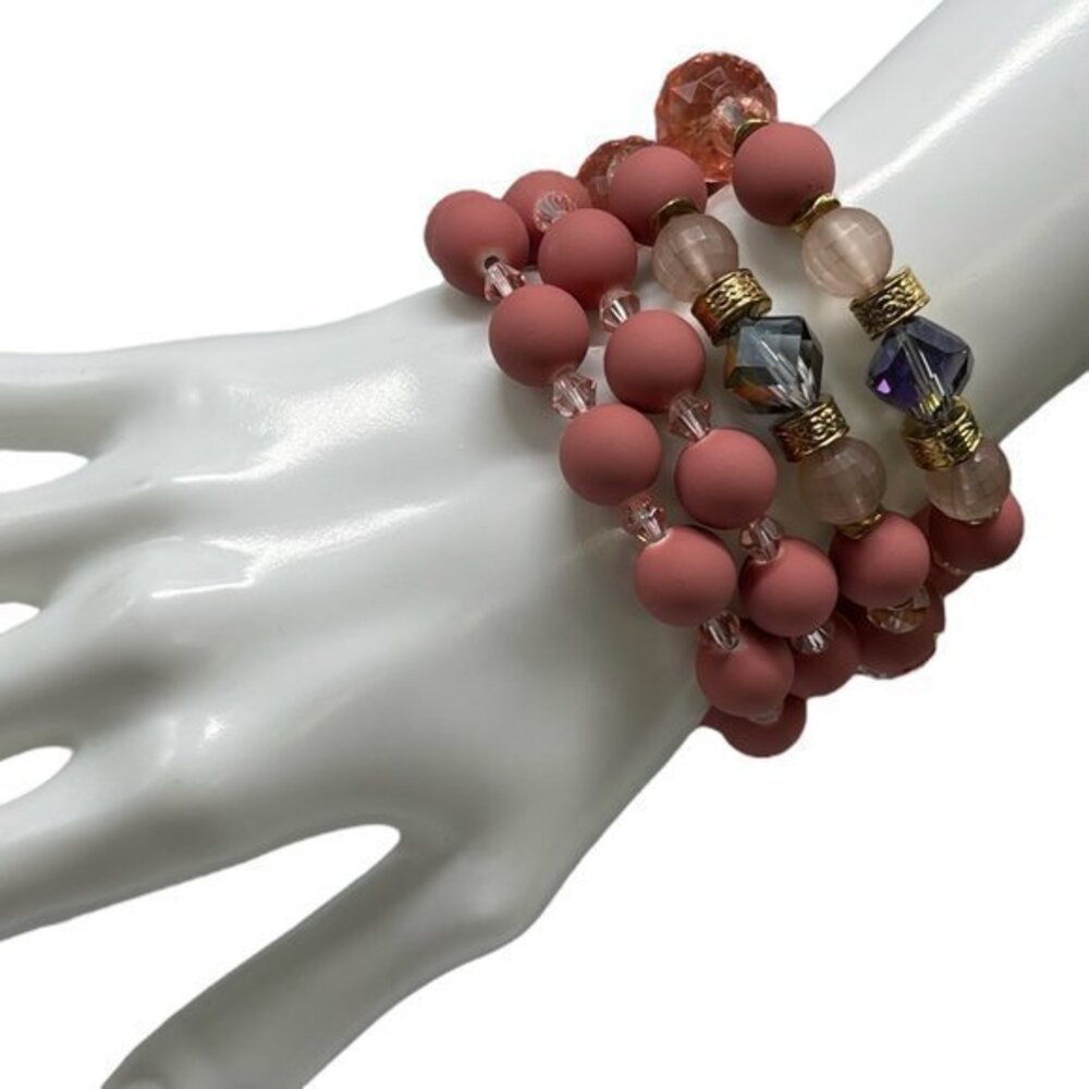 Sophia & Kate Multi Layered Beaded Bracelets Set of 4 - NEW